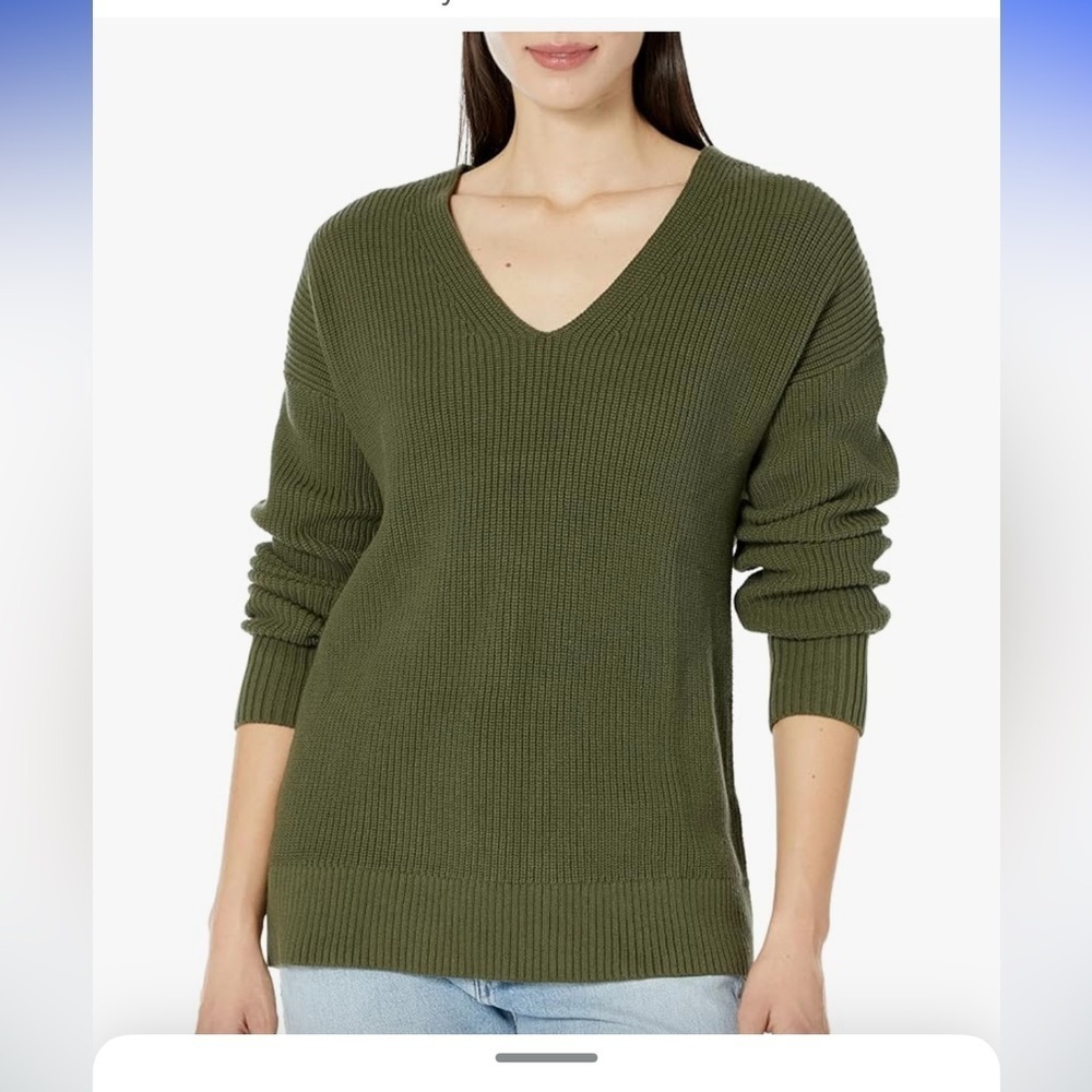 NWT GAP Women's Olive V-Neck Maternity Sweater XXL
